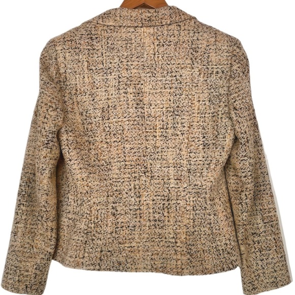 Talbots Vintage Tweed Blazer in Cream and Brown - Picture 3 of 4